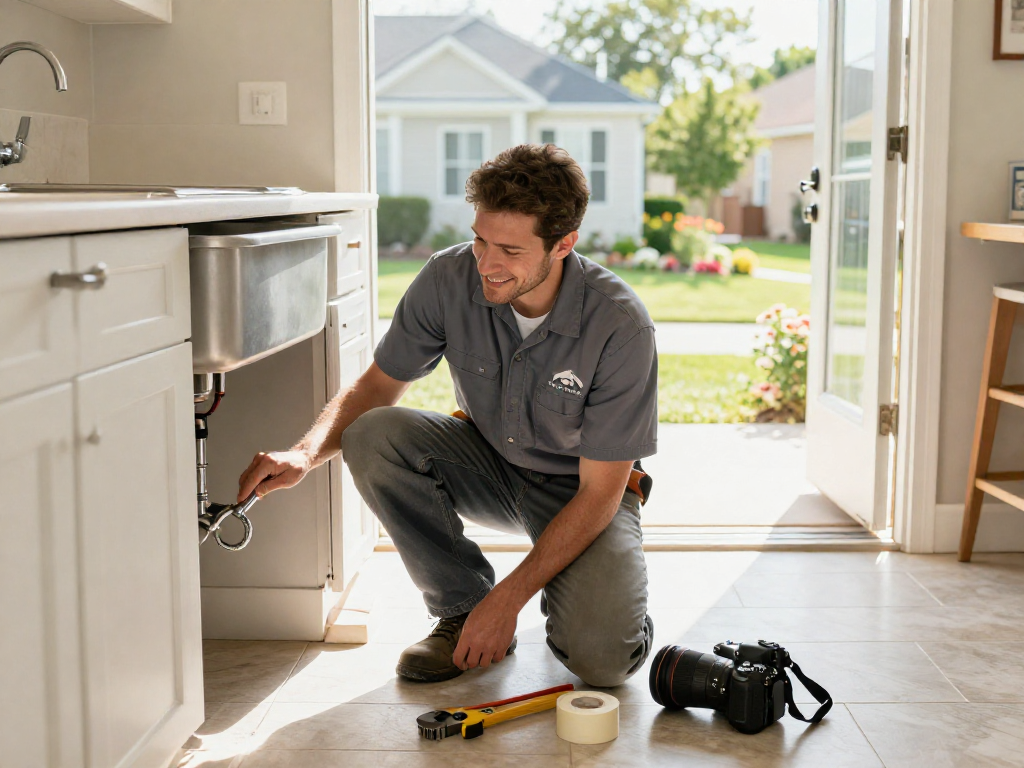 Professional plumber inspecting pipes in Fort Worth home for plumbing repair Fort Worth service, showcasing reliability and expertise.
