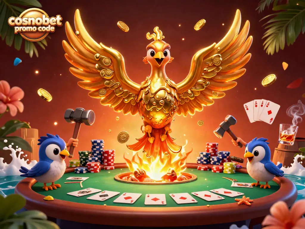 Experience exciting gameplay with the Cosmobet promo code, featuring vibrant casino-themed elements.