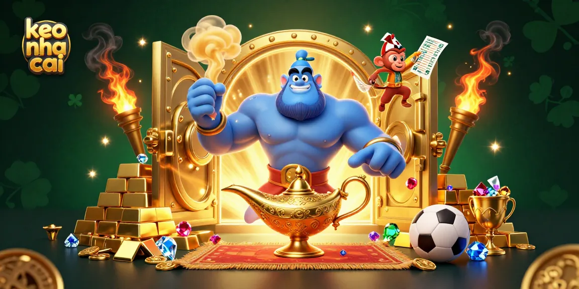Engage in gambling with keo nha cai and explore the vibrant betting scene with mystical elements and treasures.