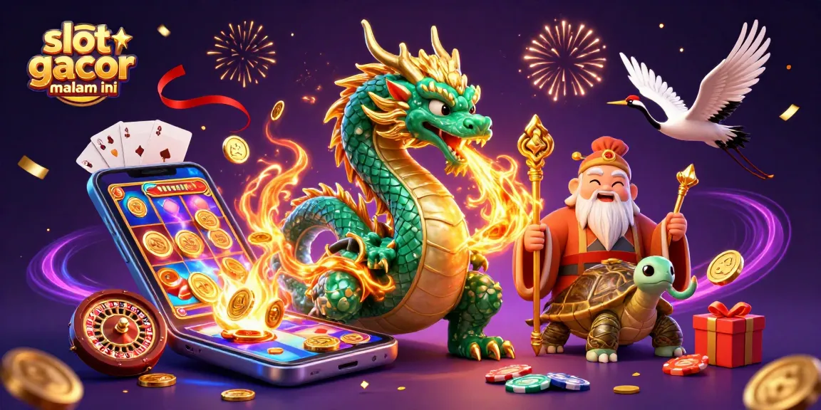 Engage in slot gacor malam ini with vibrant casino elements and lively illustrations.