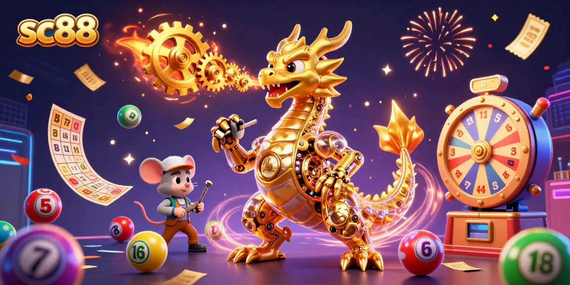 Play exciting games and win prizes at sc88 with themed illustrations of dynamic lottery action.